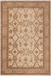 handmade Traditional Kafkaz Beige Blue Hand Knotted RECTANGLE 100% WOOL area rug 9 x 13